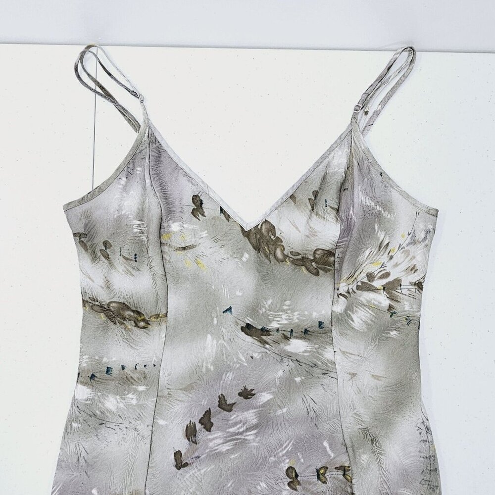 Vtg Y2K Victoria Secret Babydoll Silk Slip Dress M Gray Grassland Coquette Fairy - Picture 13 of 16